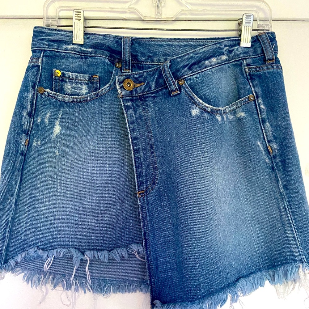 Pistola Criss Cross Denim Skirt Size 27